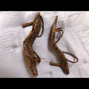 Zara snakeskin heels
